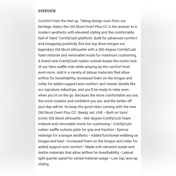 Vans Old Skool Overt Comfy Cush*NWT in Box* Unisex - Picture 7 of 10